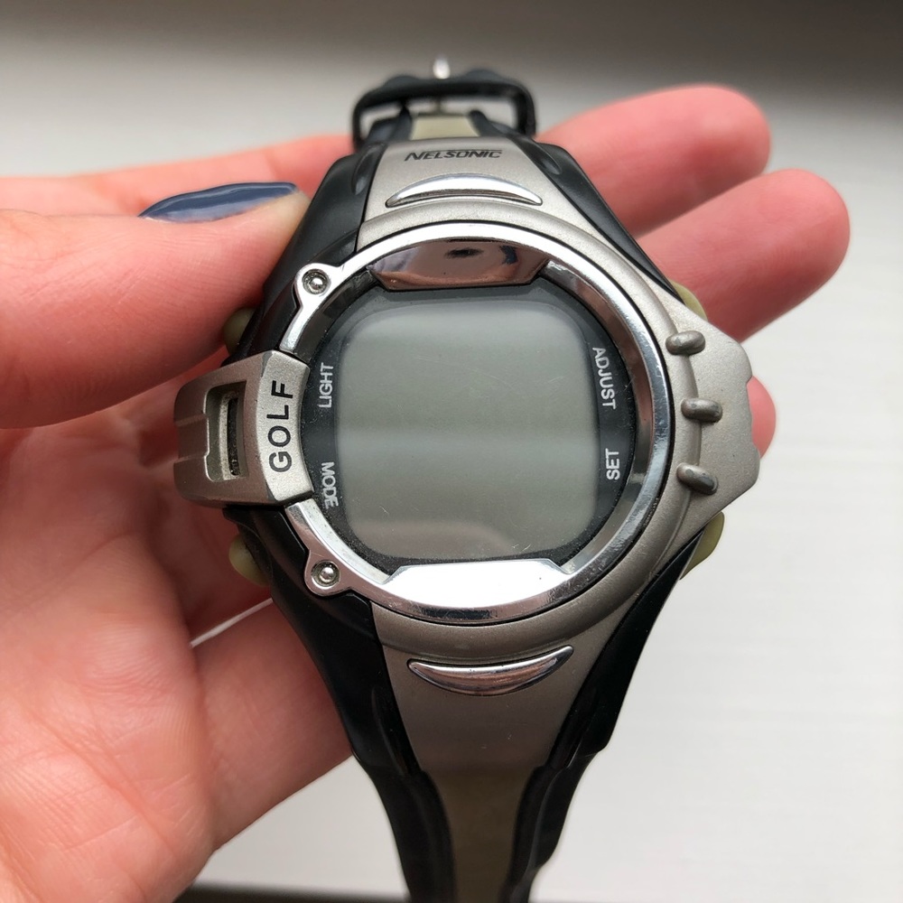 Vintage black & gray Men’s Nelsonic Golf watch - Picture 3 of 7